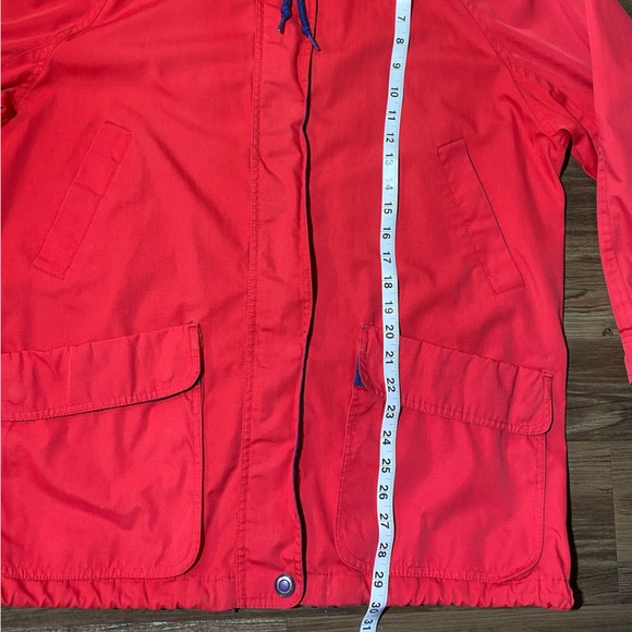 Pacific Trail Boat Jacket Men's Large Red Hidden Hood Full Zip| Nautical - Picture 3 of 16